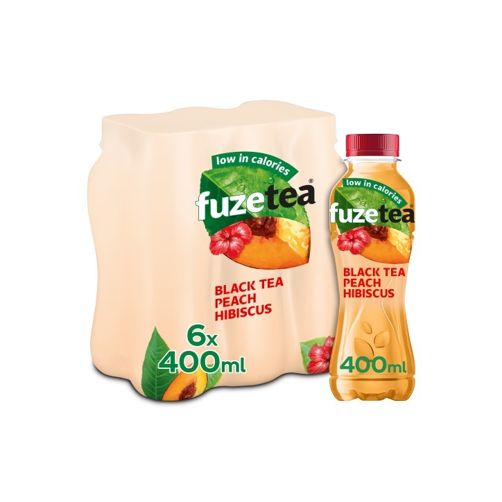 Fuze Peach Hibiscus 4 x 6 x 0,4 Lit. PET. Fuze Peach Hibiscus 4 x 6 x 0,4 Lit. PET.