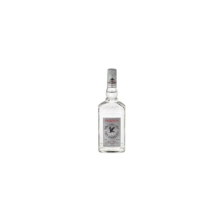 Tequila 3 Sombreros Silver 38 % 0,70 Lit.