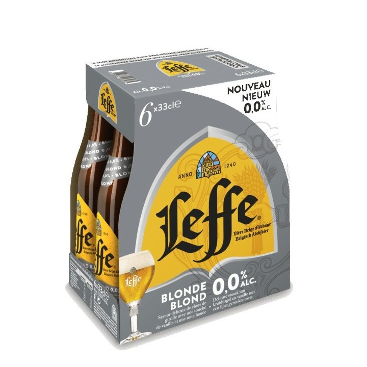 Leffe Blonde 0,0% 4 x 6 x 0,33 Lit. Vc.