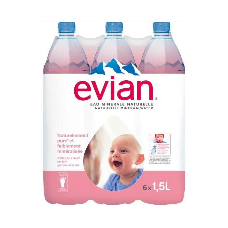 Evian 6 x 1,5 Lit. PET.