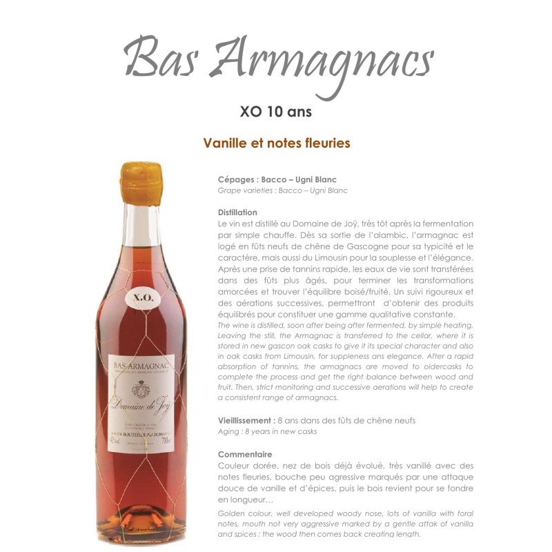 Armagnac Domaine de Joy XO