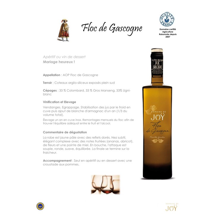 Floc de Gascogne AOP Domaine de Joy Floc de Gascogne AOP Domaine de Joy