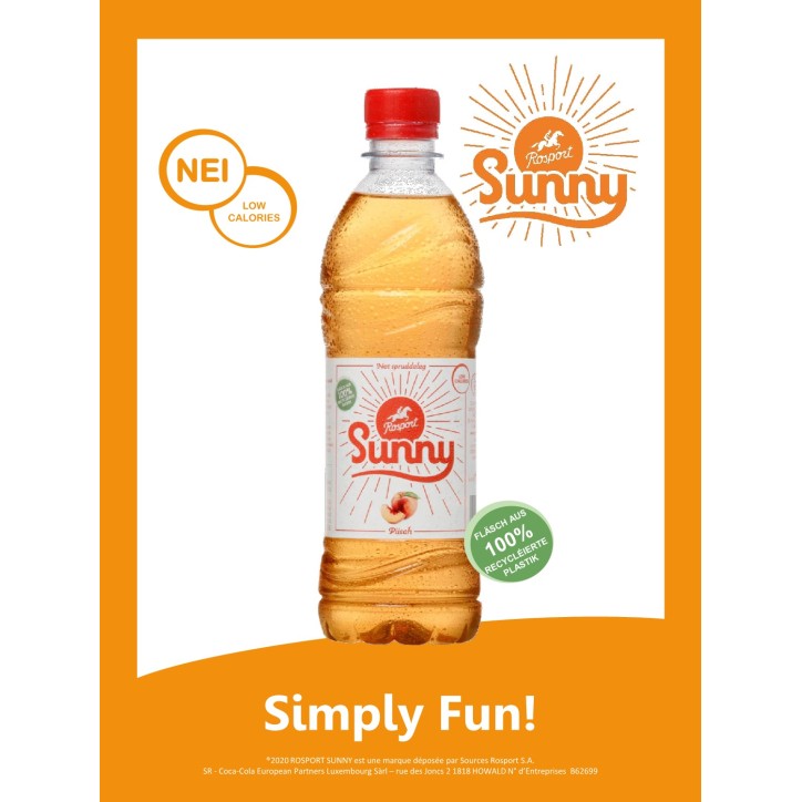 Rosport Sunny Peche 6 x 0,5 Lit. PET
