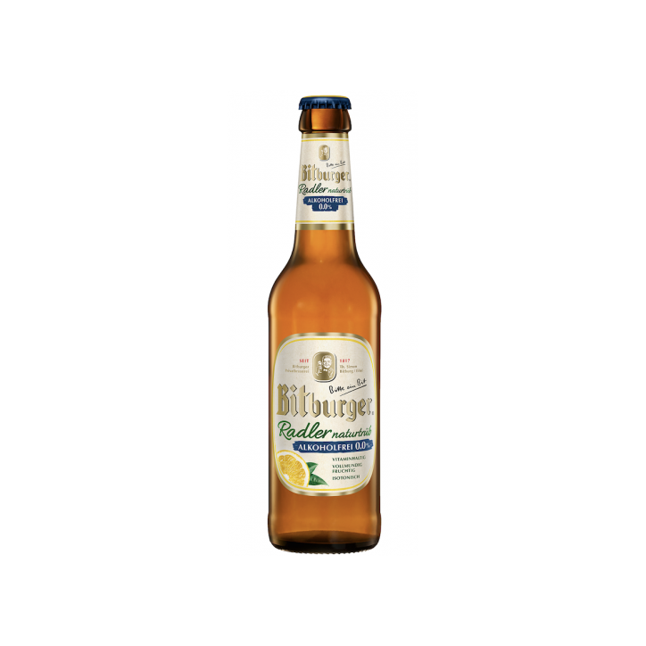Bitburger Radler Naturtrüb 0,0% 24 x 0,33 Lit. Vc.