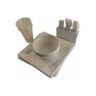 Einweg-Geschirr 48 teilig mit Besteck