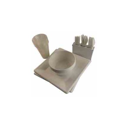 Einweg-Geschirr 48 teilig mit Besteck