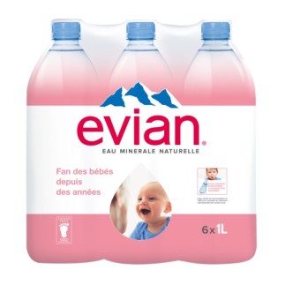 Evian 6 x 1 Lit. PET.