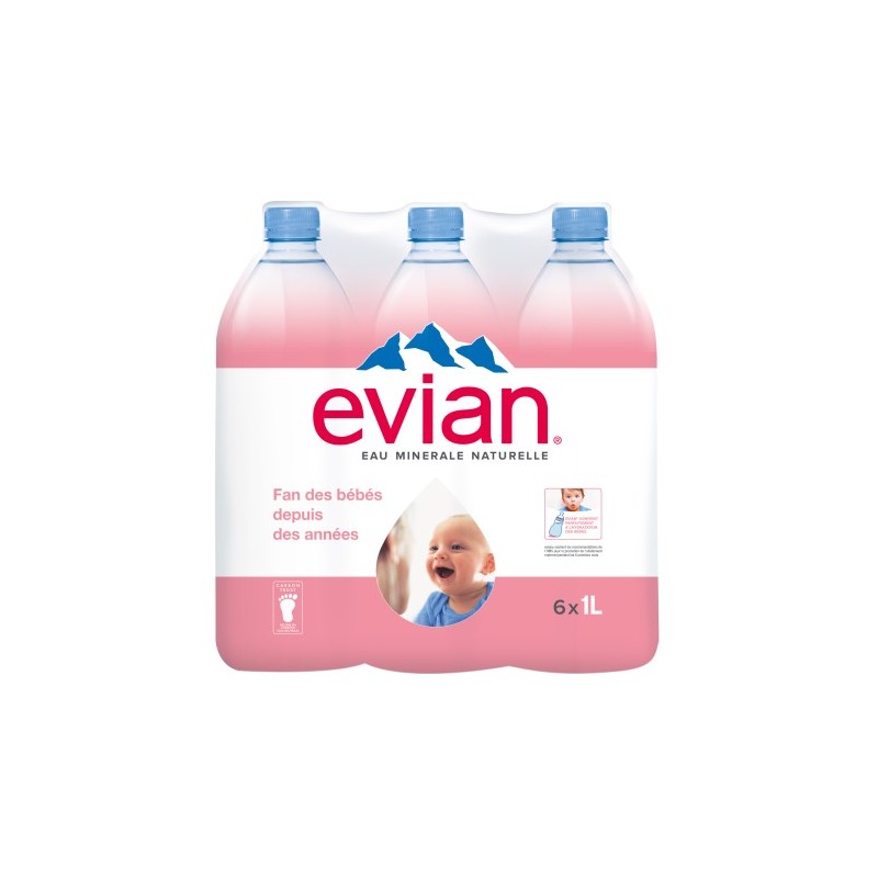 Evian 6 x 1 Lit. PET.