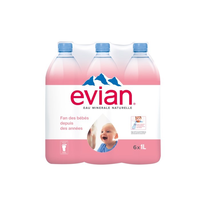 Evian 6 x 1 Lit. PET. Evian 6 x 1 Lit. PET.