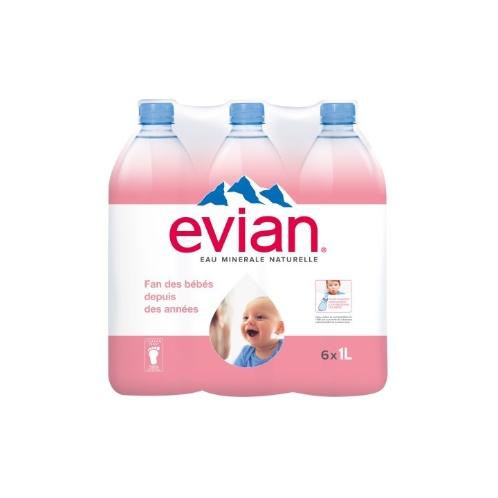 Evian 6 x 1 Lit. PET.