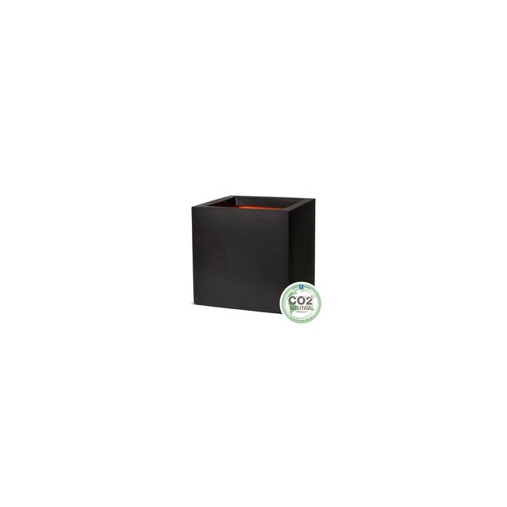 Topf quadratisch 40 x 40 x 40 cm schwarz