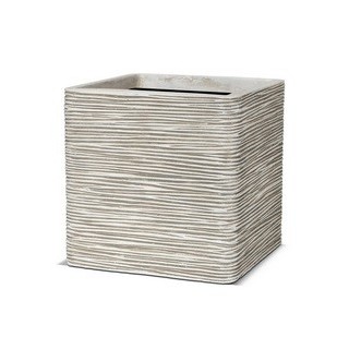 Topf quadratisch 30 x 30 x 30 cm elfenbein