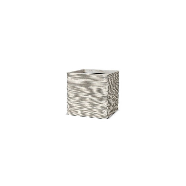 Topf quadratisch 40 x 40 x 40 cm elfenbein