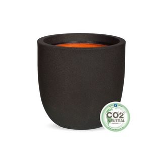 Topf Kugel Smooth 35 x 34 cm schwarz