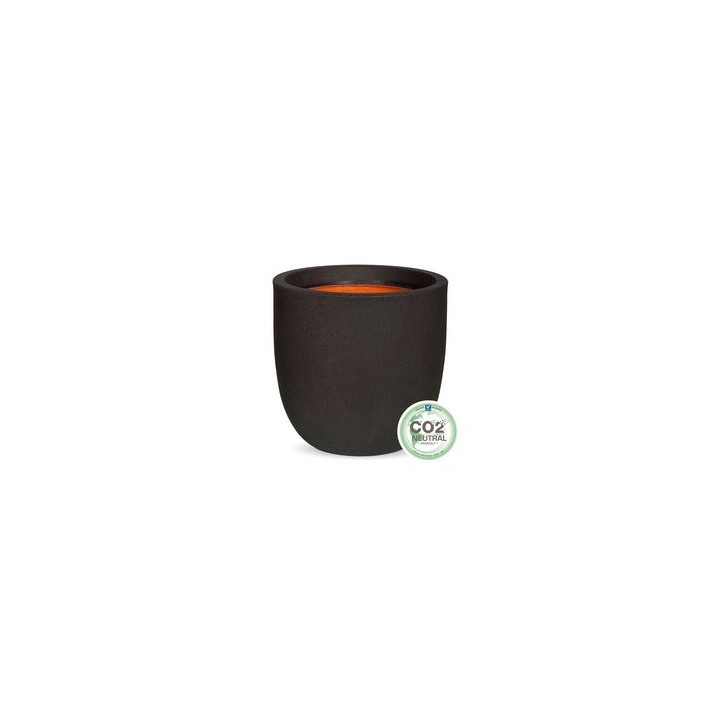 Topf Kugel Smooth 35 x 34 cm schwarz