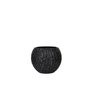 Gefäß Kugel Stone 18 x 15 cm schwarz