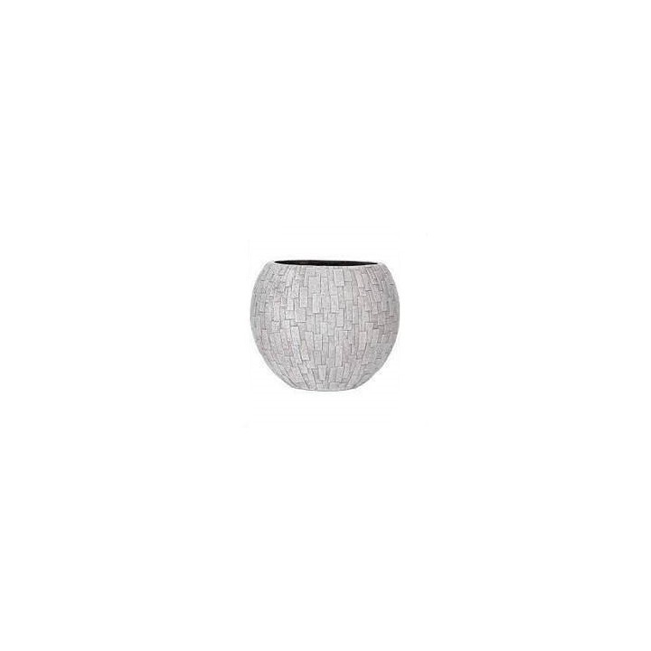Gefäß Kugel Stone 21 x 19 elfenbein