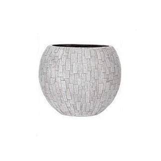 Gefäß Kugel Stone 28 x 25 elfenbein