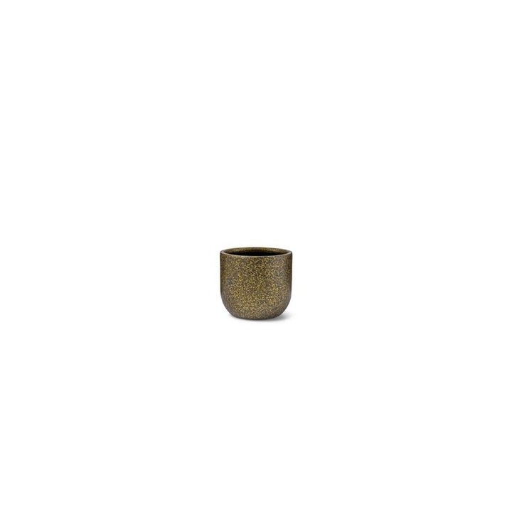 Topf Kugel Terrazzo 23 x 21 gold