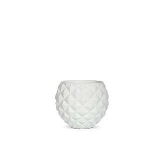 Gefäß Kugel Heraldry 21 x 18 weiß