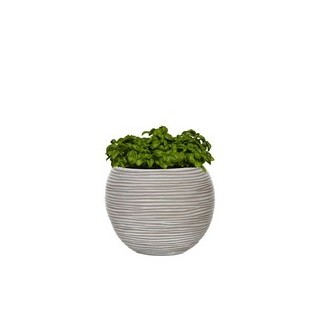 Gefäß Kugel Rib 11 x 9 elfenbein