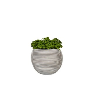 Gefäß Kugel Rib 11 x 9 elfenbein