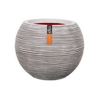 Gefäß Kugel Rib 18 x 15 elfenbein