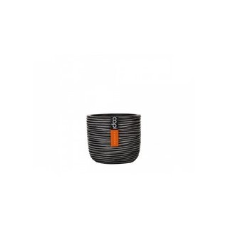Topf Kugel Rib 14 x 12 cm schwarz