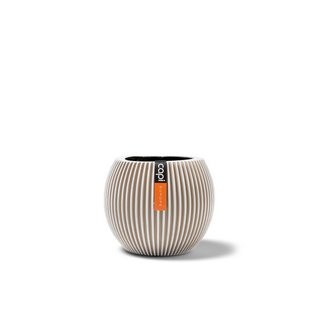 Gefäß Kugel Groove 11 x 12 elfenbein