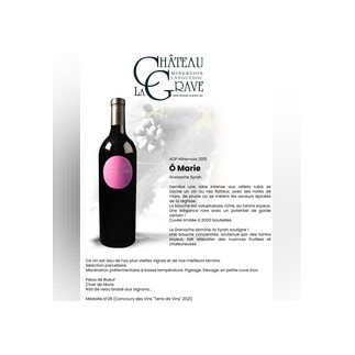 Cuvée Ô Marie Aoc Minervois 2015