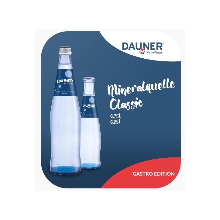 Dauner Mineralquelle Classic Gastronomie 20 x 0,25 Dauner Mineralquelle Classic Gastronomie 20 x 0,25