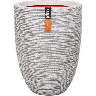 Gefäß Kugel Rib 12 x 32 x 19 elfenbein