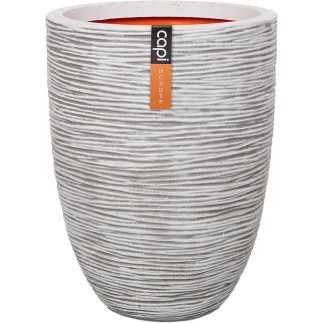 Gefäß Kugel Rib 12 x 32 x 19 elfenbein