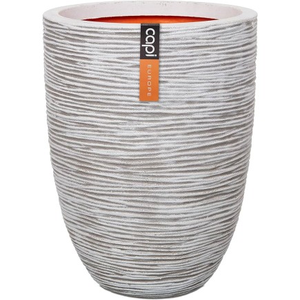 Gefäß Kugel Rib 12 x 32 x 19 elfenbein