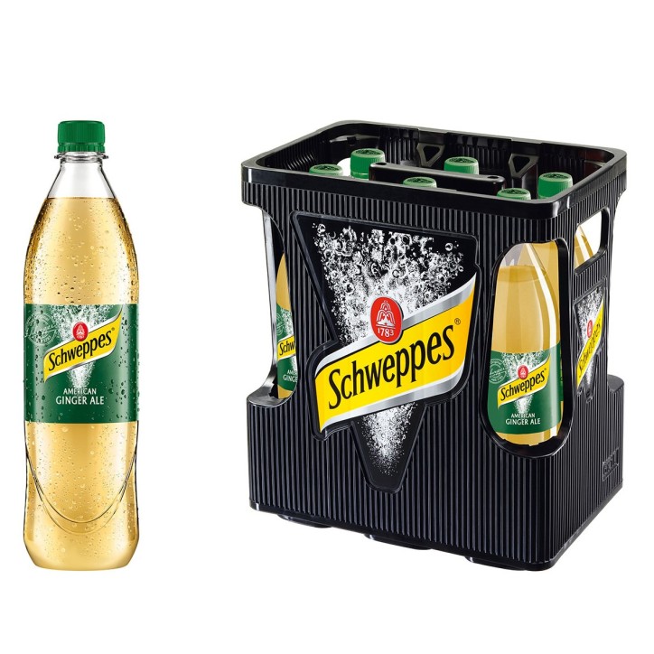 Schweppes Ginger Ale 6 x 1 Lit. PET. Mehrweg