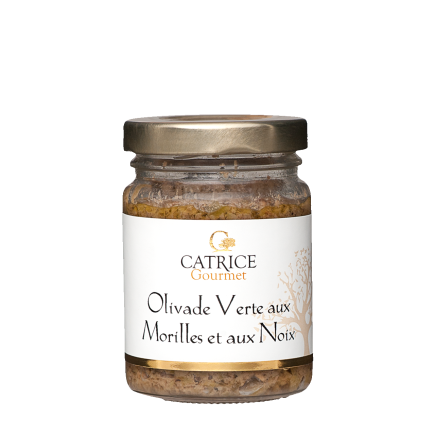 Olivade verte aux morilles et noix