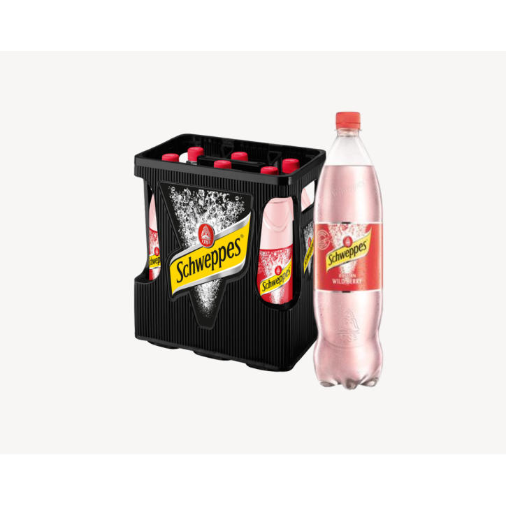 Schweppes Wild Berry 6 x 1 Lit. PET. Mehrweg