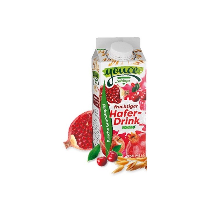 Youce Hafer Drink Kirsche-Granatapfel 6 x 0,75 lit