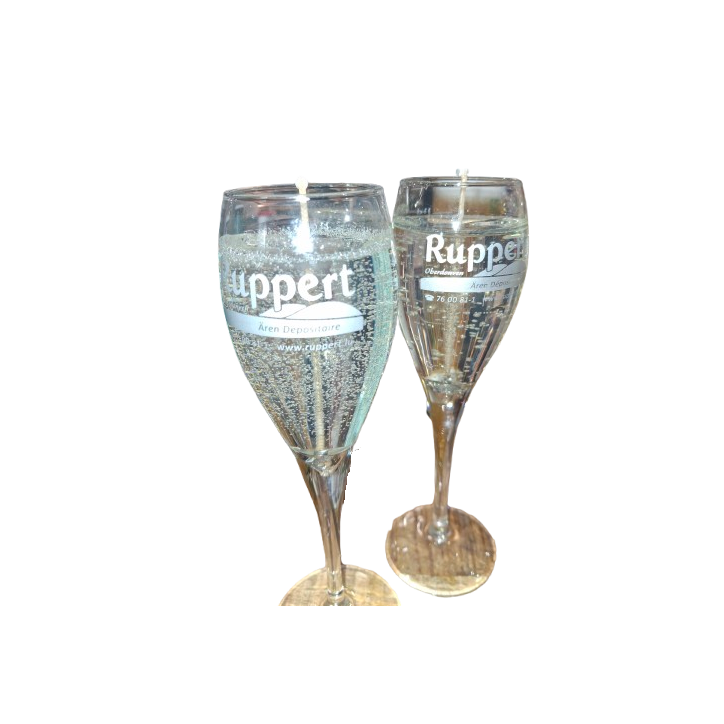 Kerze Crémant Glas Kerze Crémant Glas