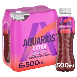 Aquarius Extra Pomegranate-Acai 4 X 6 X 0.5 Lit. PET.