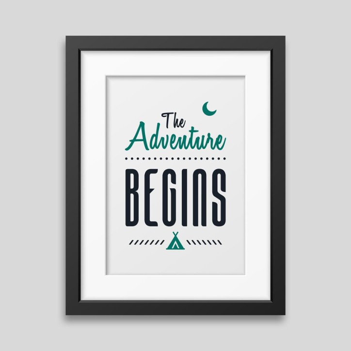 The adventure begins Framed poster The adventure begins Framed poster