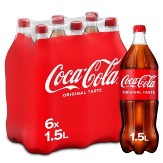 Coca Cola 6 x 1,5 Lit. PET.