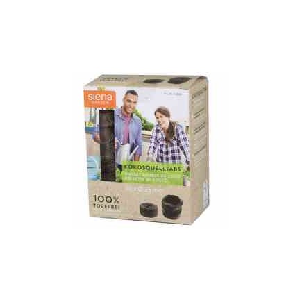 Kokosquelltöpfe 50 Stück im Netz 35 mm Ø