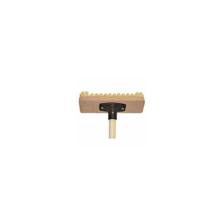 Schrubber 23 cm mit Holzstiel