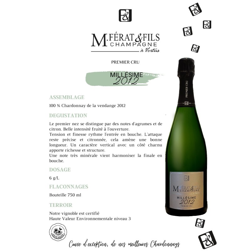 Champagne Brut Millésime 2012